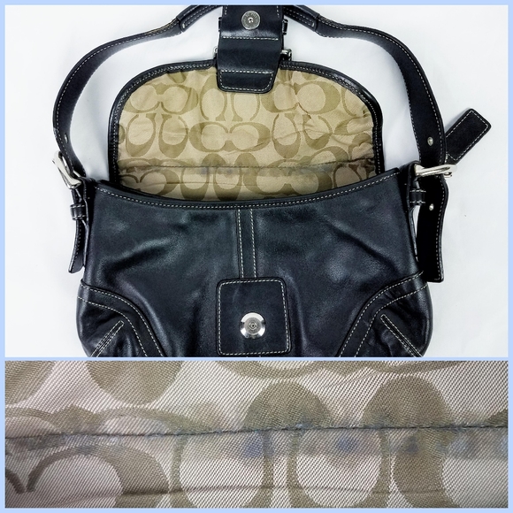 Coach Soho Flap Bag Purse Black H040-9247 Handbag - Picture 4 of 8